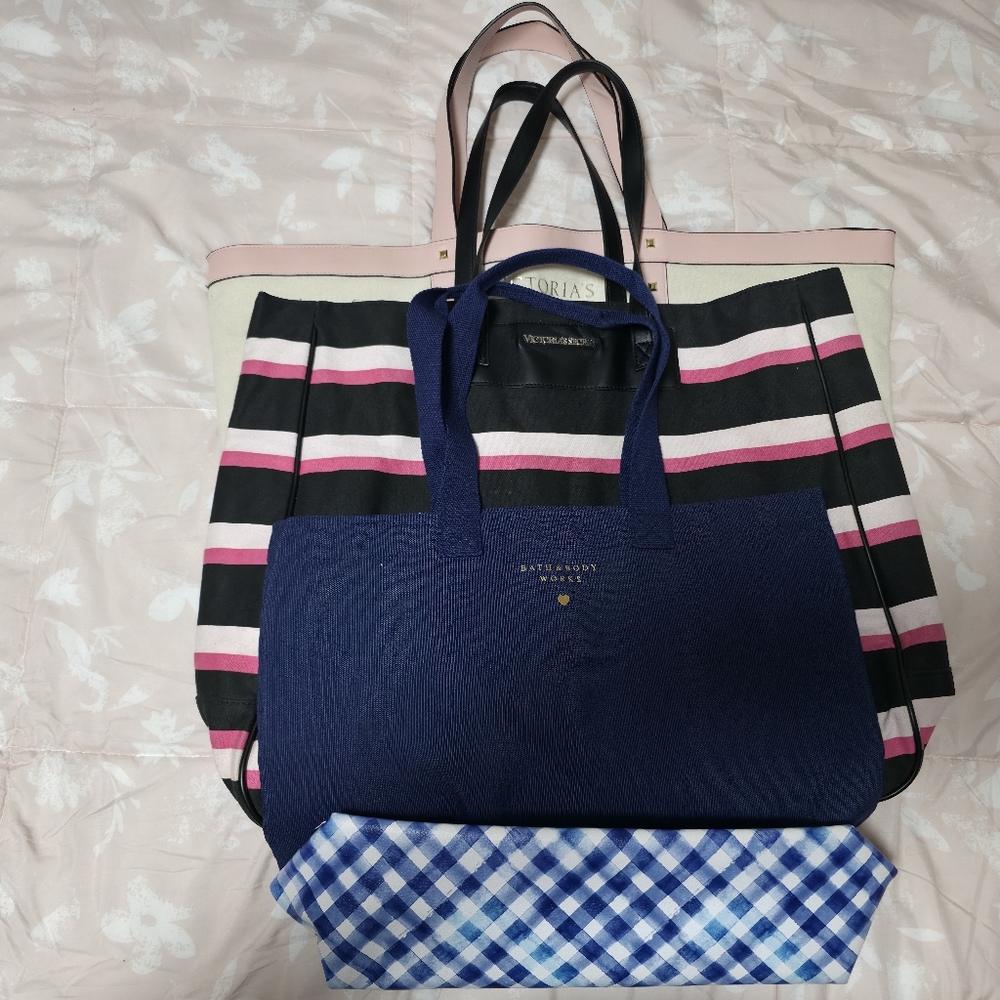 Victoria's Secret And Bath And Bidy Works Totes